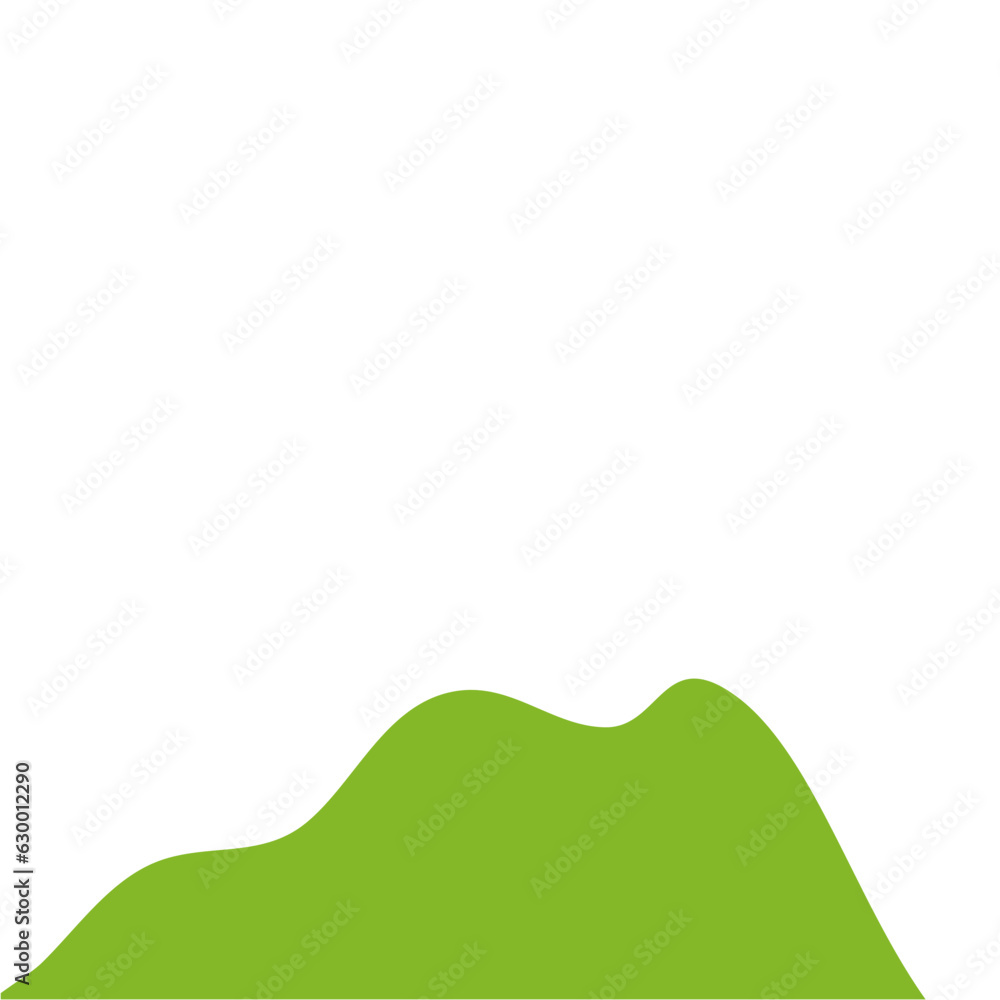 Green Hilly Valley Flat Vector Green Hilly Valley Flat Vector