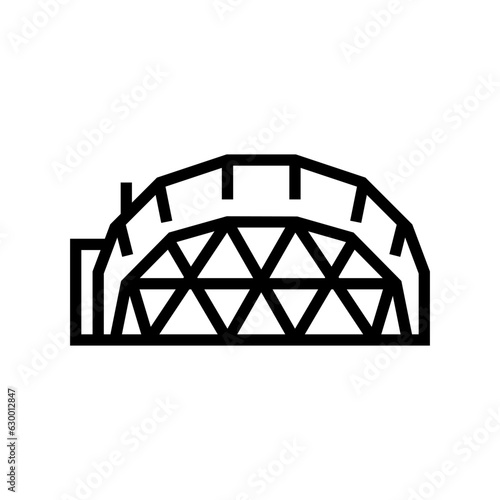 glamping tent luxury line icon vector. glamping tent luxury sign. isolated contour symbol black illustration