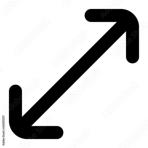 diagonal arrow flat icon