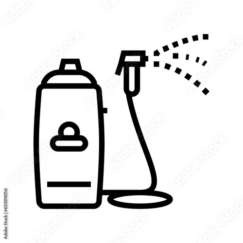 portable shower glamping line icon vector. portable shower glamping sign. isolated contour symbol black illustration