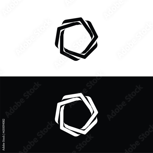 Circle vector logo template design . Circle silhouette illustration