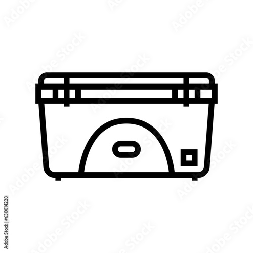 cooler glamping line icon vector. cooler glamping sign. isolated contour symbol black illustration