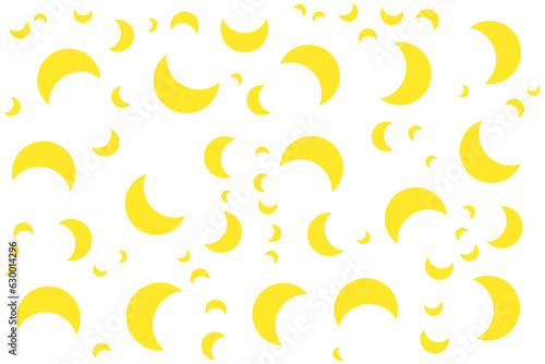 seamless pattern with yellow moon
