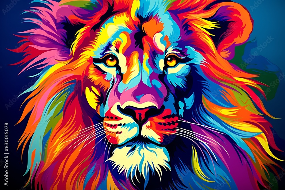 Roaring Majesty Airbrush Painting of a Lion