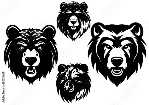 Cara de osos vectoriales