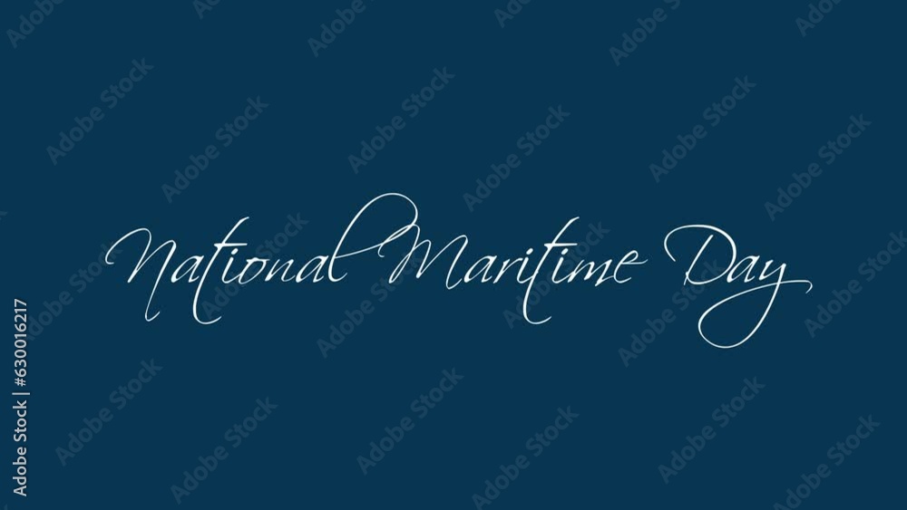 National Maritime Day - Lettering Animatin With Particles National Maritime Day - Lettering Animatin With Particles