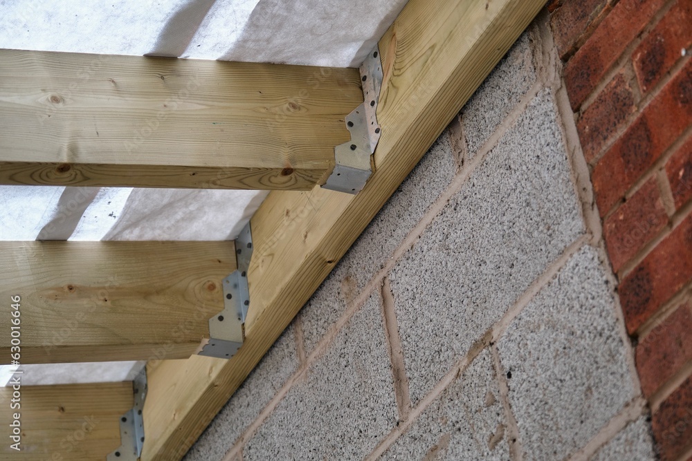 Wooden frame of the building roof. Wooden frame of the building roof.