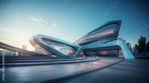 Modern architecture in the future concept