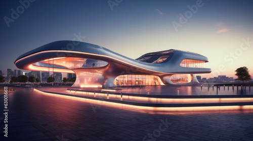 Modern architecture in the future concept