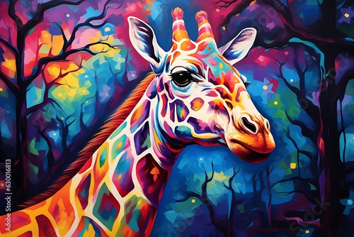A Giraffe Airbrush Painting