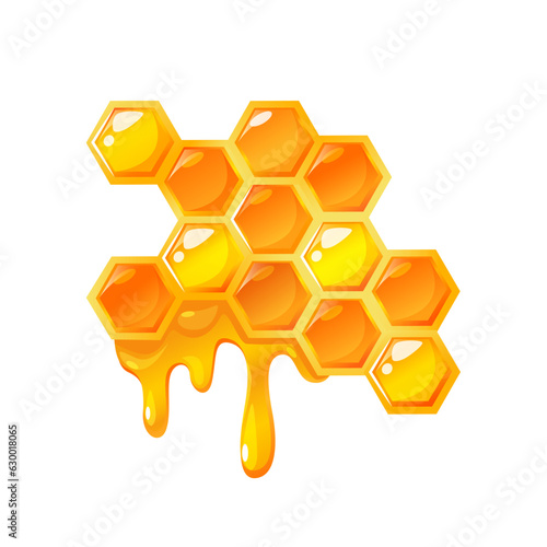 Vector honeycomb isolated on white background