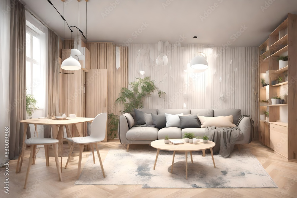 Fototapeta premium living room interior