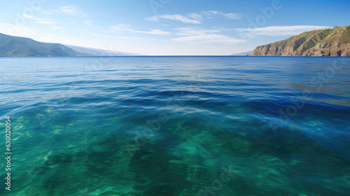 Calm Blue-Green Waters with Soft Waves