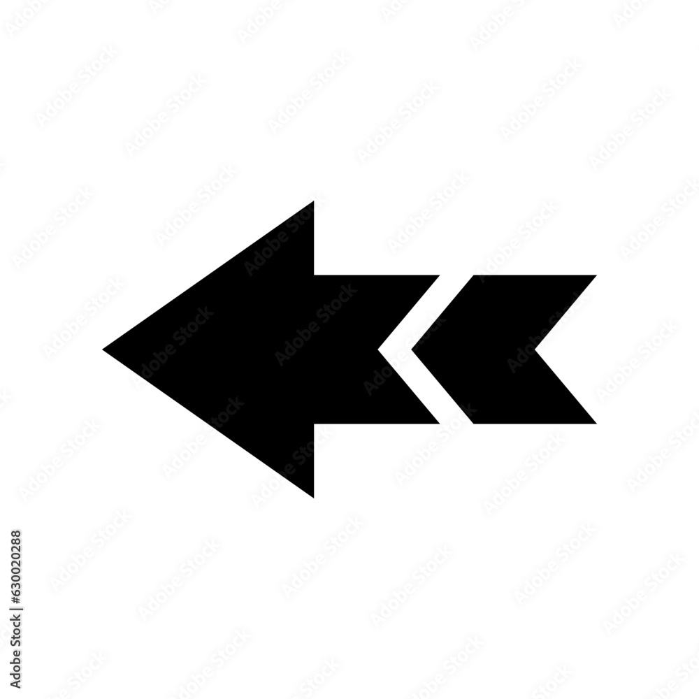 left direction crossed tail arrow, left direction crossed tail arrow,