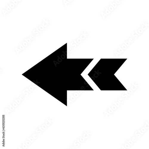 left direction crossed tail arrow,