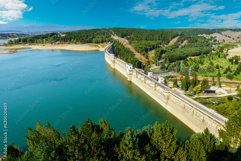 Aguilar de Campoo reservoir, in the region of Montaña Palentina in the province of Palencia, 