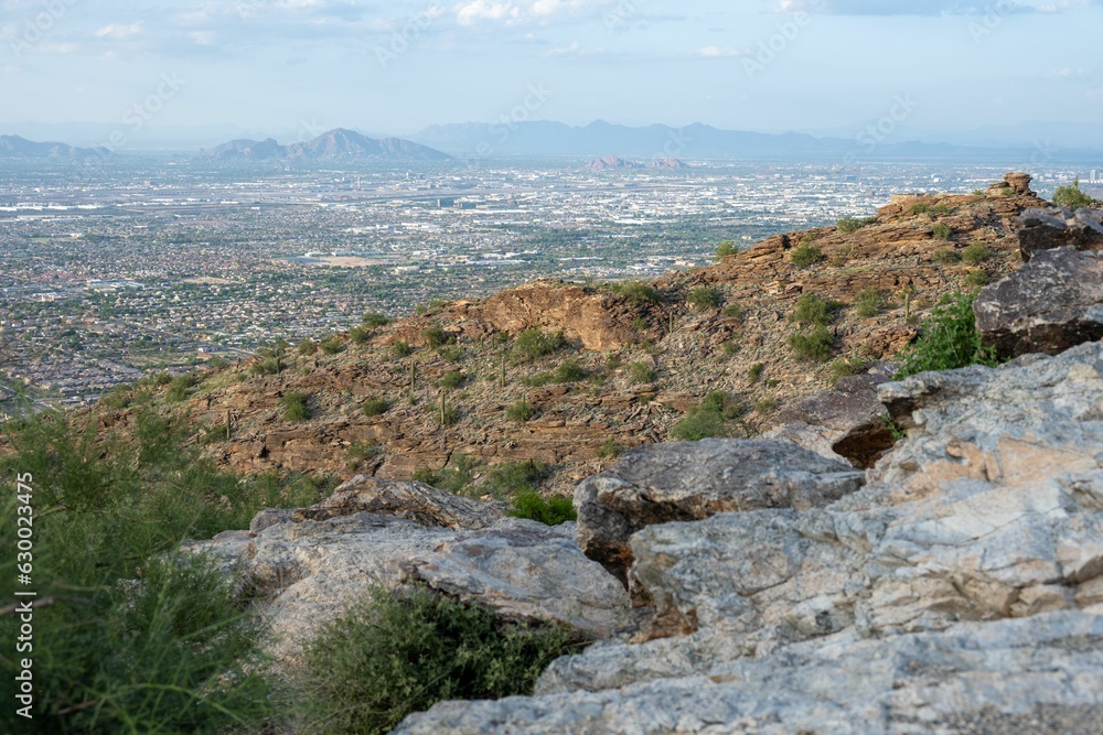 Scenic view of a craggy mountain peak, Phoenix, Arizona