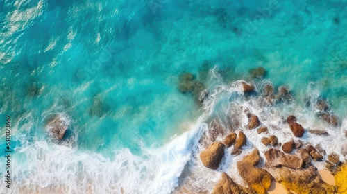 Turquoise Waters in Aerial View