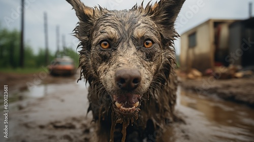 Growl of Menace: The Threat of a Rabid Dog photo