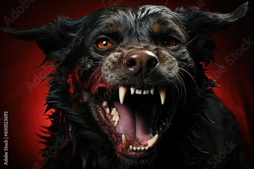 Growl of Menace: The Threat of a Rabid Dog photo