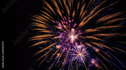 Mesmerizing Fireworks Illuminating the Dark