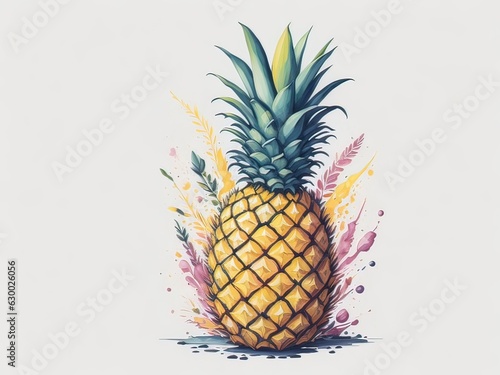 Water color pineapple illustration