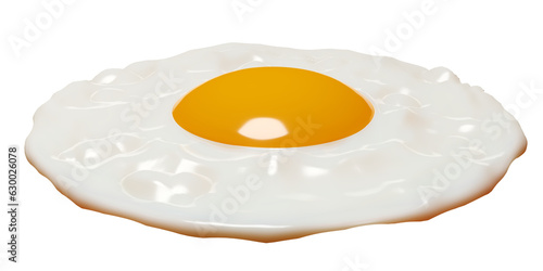 a 3d illustration of sunny-side up egg, fried egg