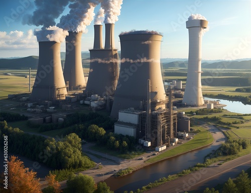 Cooling towers of nuclear power plants or lignite power plants have smoke that causes environmental 