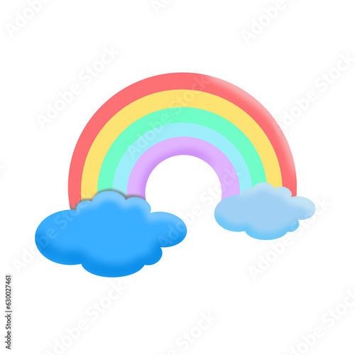 rainbow with clouds