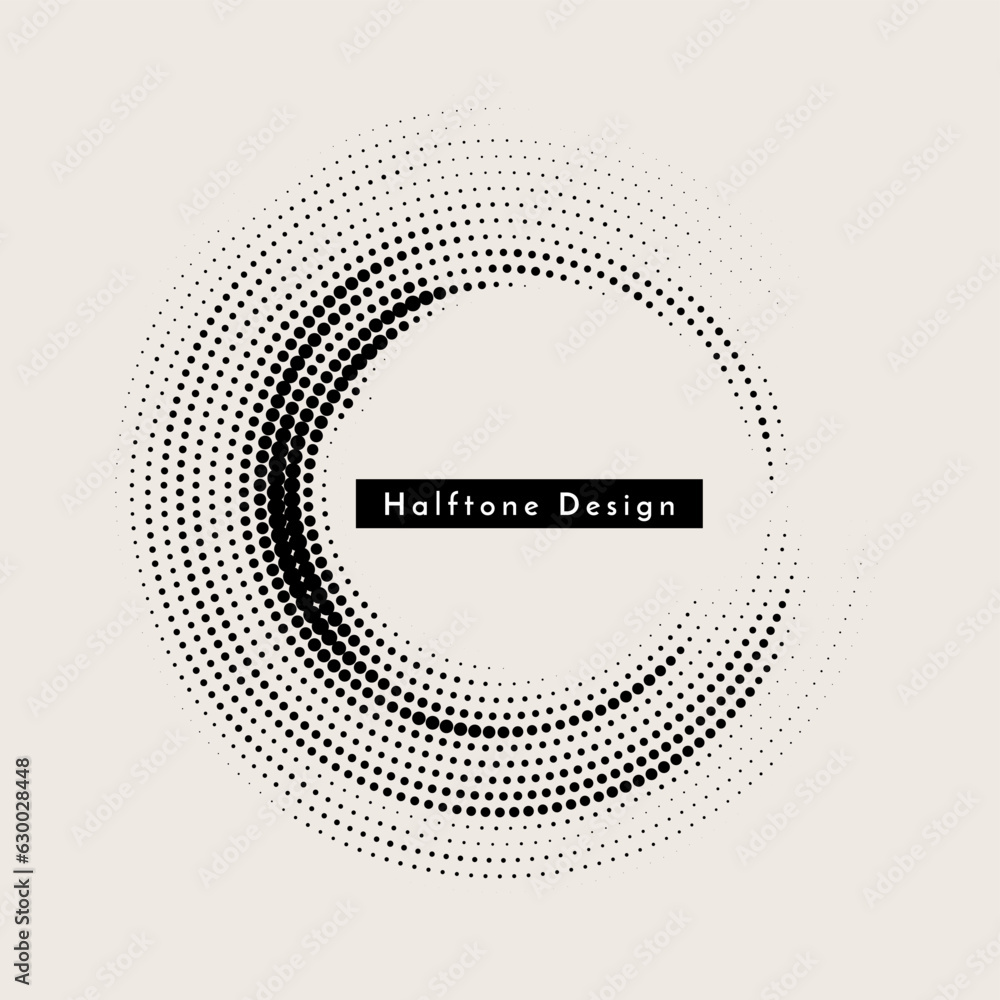 Abstract circular halftone design decorative background Abstract circular halftone design decorative background