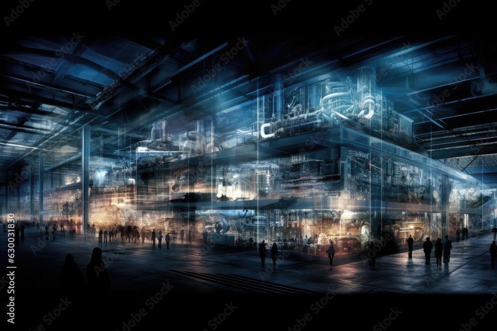 Industry 4.0 smart factory interior showcases Industry 4.0 smart factory interior showcases