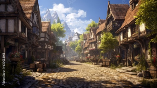 Fotografia Fantasy RPG Village Game Artwork