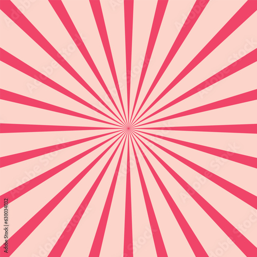 Creative vector flat design pink sunburst rays background