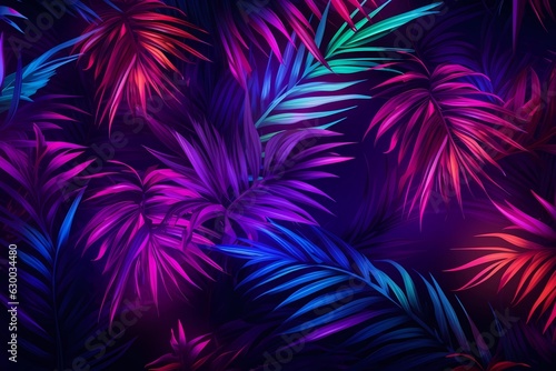 Neon jungle background