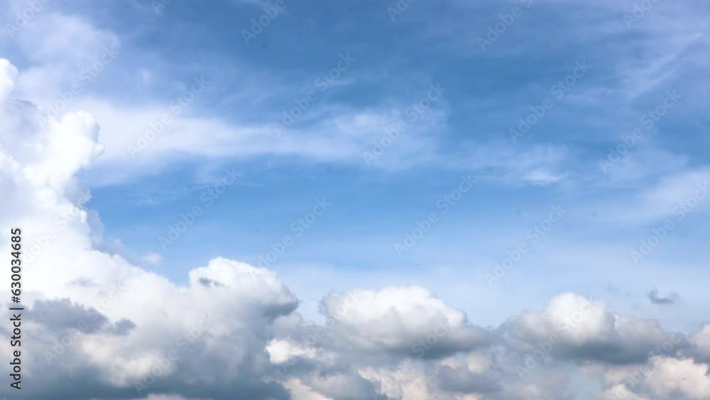 Time lapse beautiful clear blue sky with moving clouds. Puffy fluffy beautiful white clouds. Clear weather blue sky with copy space. Cumulus cloud cloudscape time lapse nature concept background. Time lapse beautiful clear blue sky with moving clouds. Puffy fluffy beautiful white clouds. Clear weather blue sky with copy space. Cumulus cloud cloudscape time lapse nature concept background.