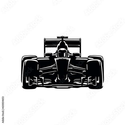 formula racing car silhouette logo