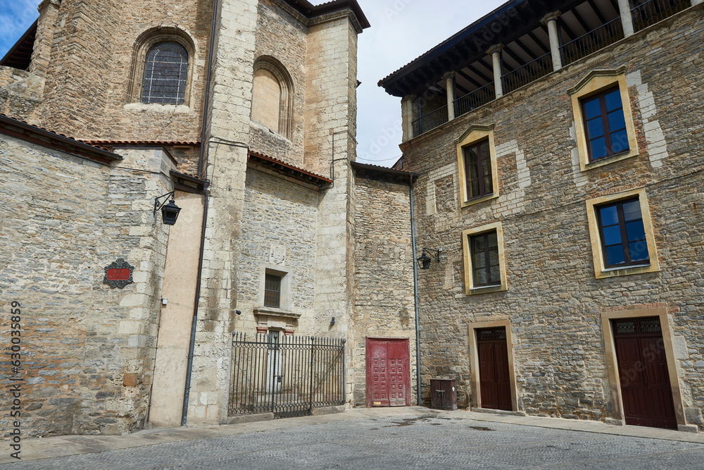 Detail view of the Machete's square, Vitoria, Gasteiz, Álava, Basque Country, Euskadi, Euskal Herria, Spain.