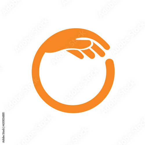 hand care logo design template. hand care vector icon illustration
