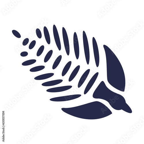 Black Bones Fossils Silhouette Obtained by Digging Vector Illustration
