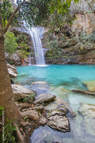 Beautiful and Colorfull Santa Barbara Brazilian Waterfall