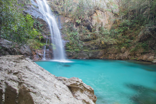 Beautiful and Colorfull Santa Barbara Brazilian Waterfall photo