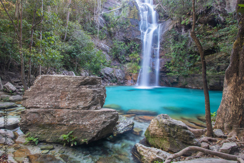 Beautiful and Colorfull Santa Barbara Brazilian Waterfall photo