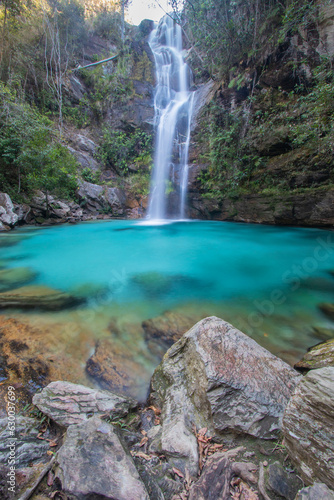 Beautiful and Colorfull Santa Barbara Brazilian Waterfall