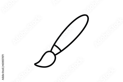 Paint brush icon. icon related to A classic symbol of painting and creativity. line icon style. Simple vector design editable