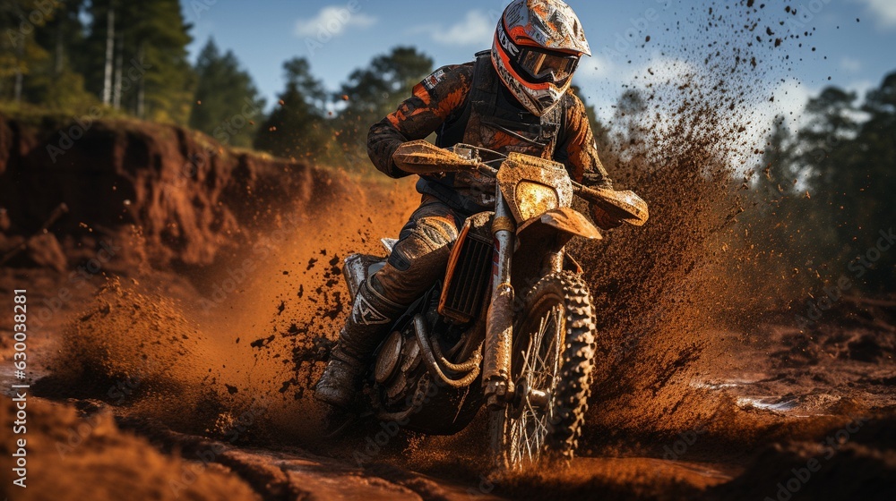 Competition in motocross. Competition in motocross.
