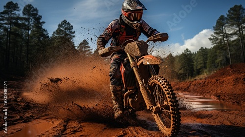 Competition in motocross.