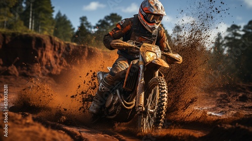 Competition in motocross.