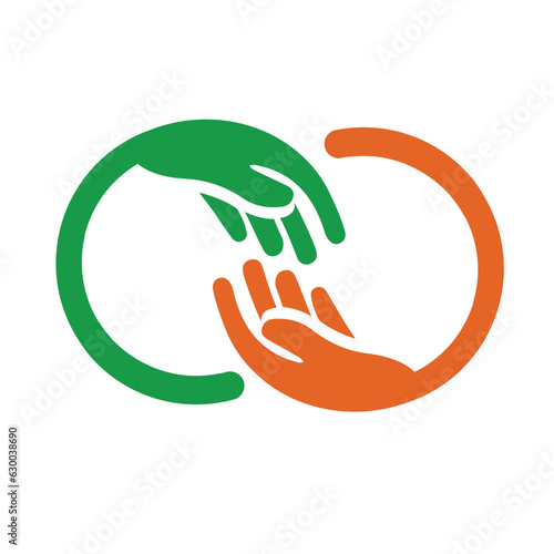 hand care logo design template. hand care vector icon illustration