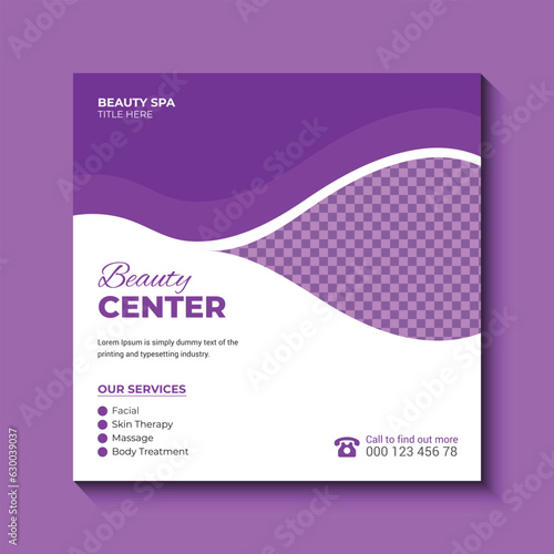 Beauty center social media post template