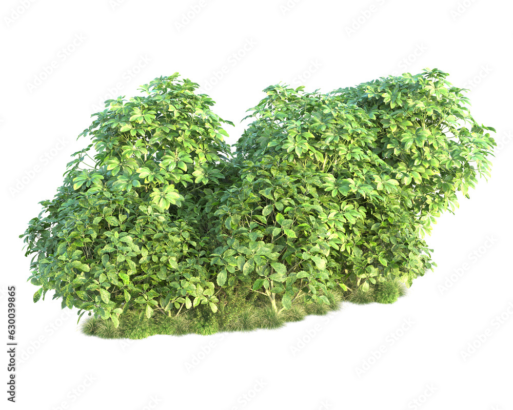 Green landscape isolated on transparent background. 3d rendering - illustration Green landscape isolated on transparent background. 3d rendering - illustration